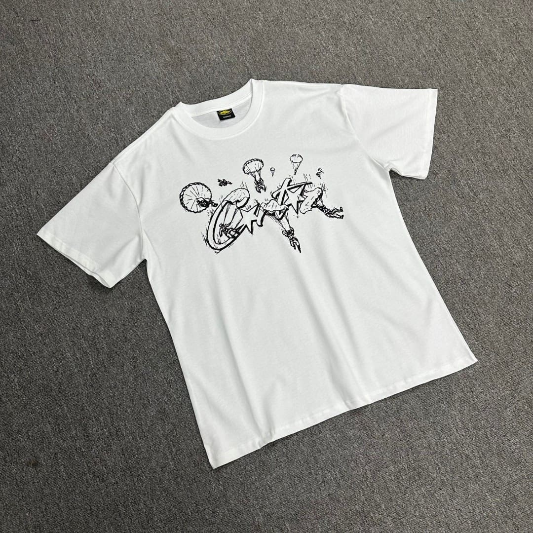 Corteiz Artillery Fun Pattern Letter Print T-Shirt Hip Hop Style
