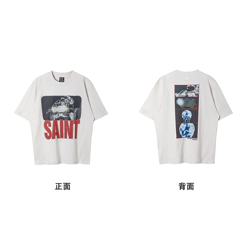 Saint Michael American Vintage Short-Sleeved T-Shirt Hip Hop Niche Style