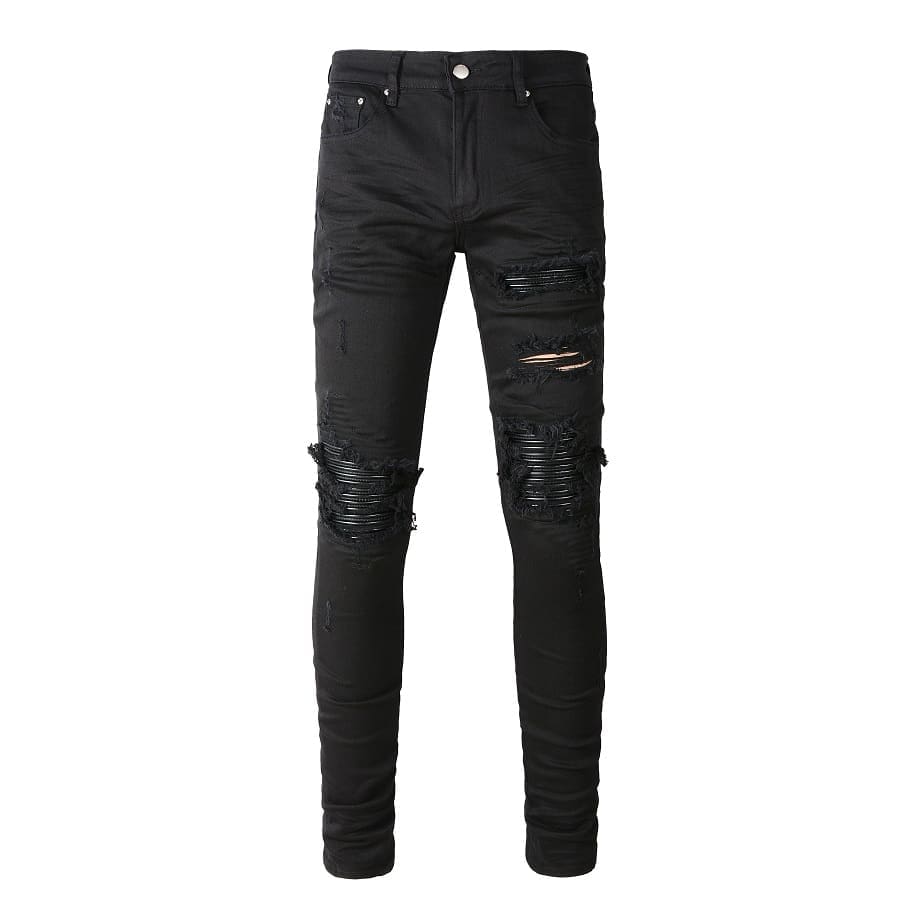 Xingx Patchwork Ripped Jeans 3
