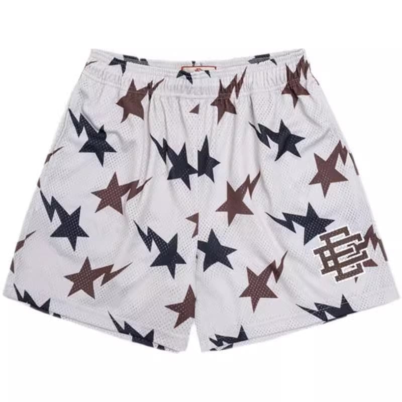 Eric Emanuel Pink Leopard Print Basketball Shorts for Men