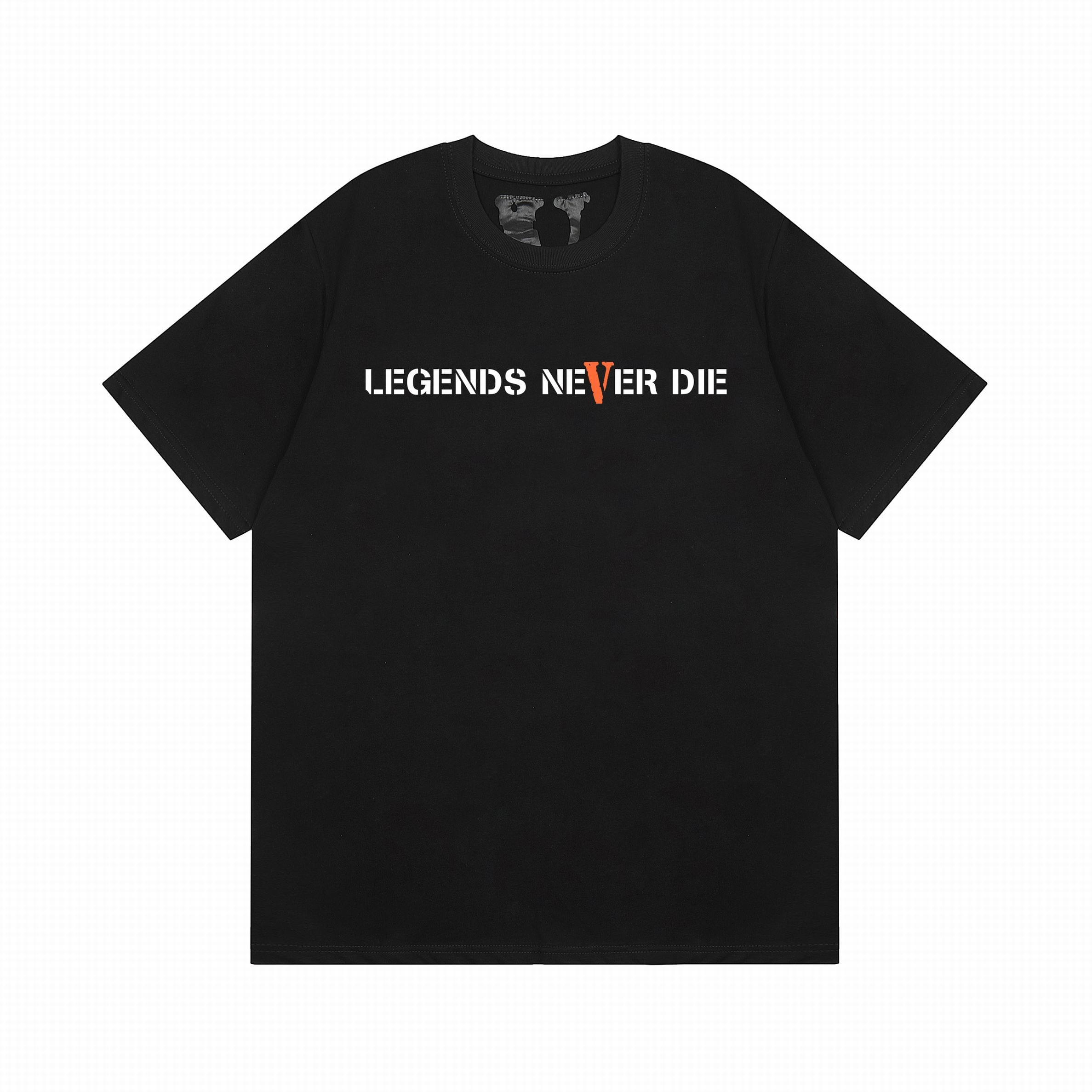 VLONE 999 Juice WRLD Large V Printed Loose High Street Cotton Short Sleeve T-Shirt