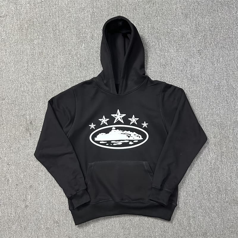 Corteiz Devil Island Five-Star Ship Printed Hooded Sweater Street Sports Casual Suit