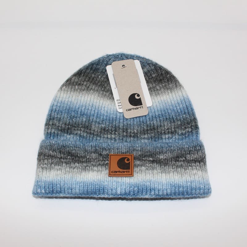Carhartt Striped Gradient Knit Beanie Hat Skullcap for Outdoor Skiing