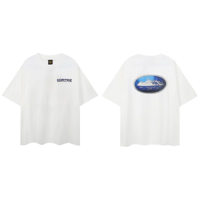 Corteiz Devil Island Graffiti Short Sleeve T-Shirt Summer Street Style