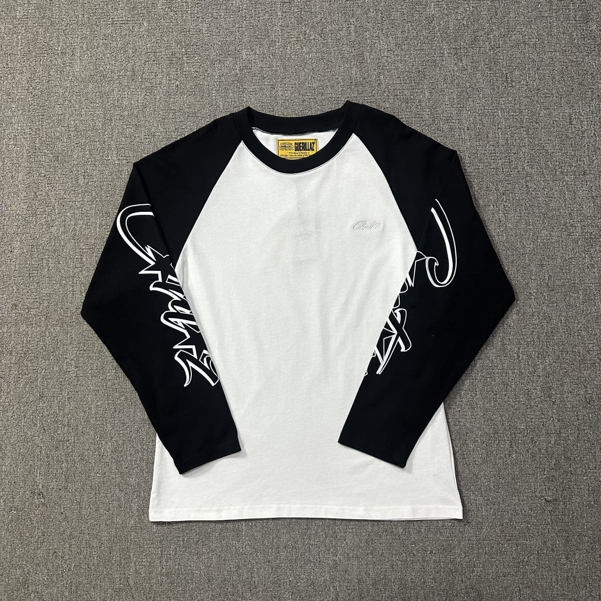 Corteiz Devil Island Color Matching Raglan Long Sleeve T-Shirt Loose Casual Couple Top