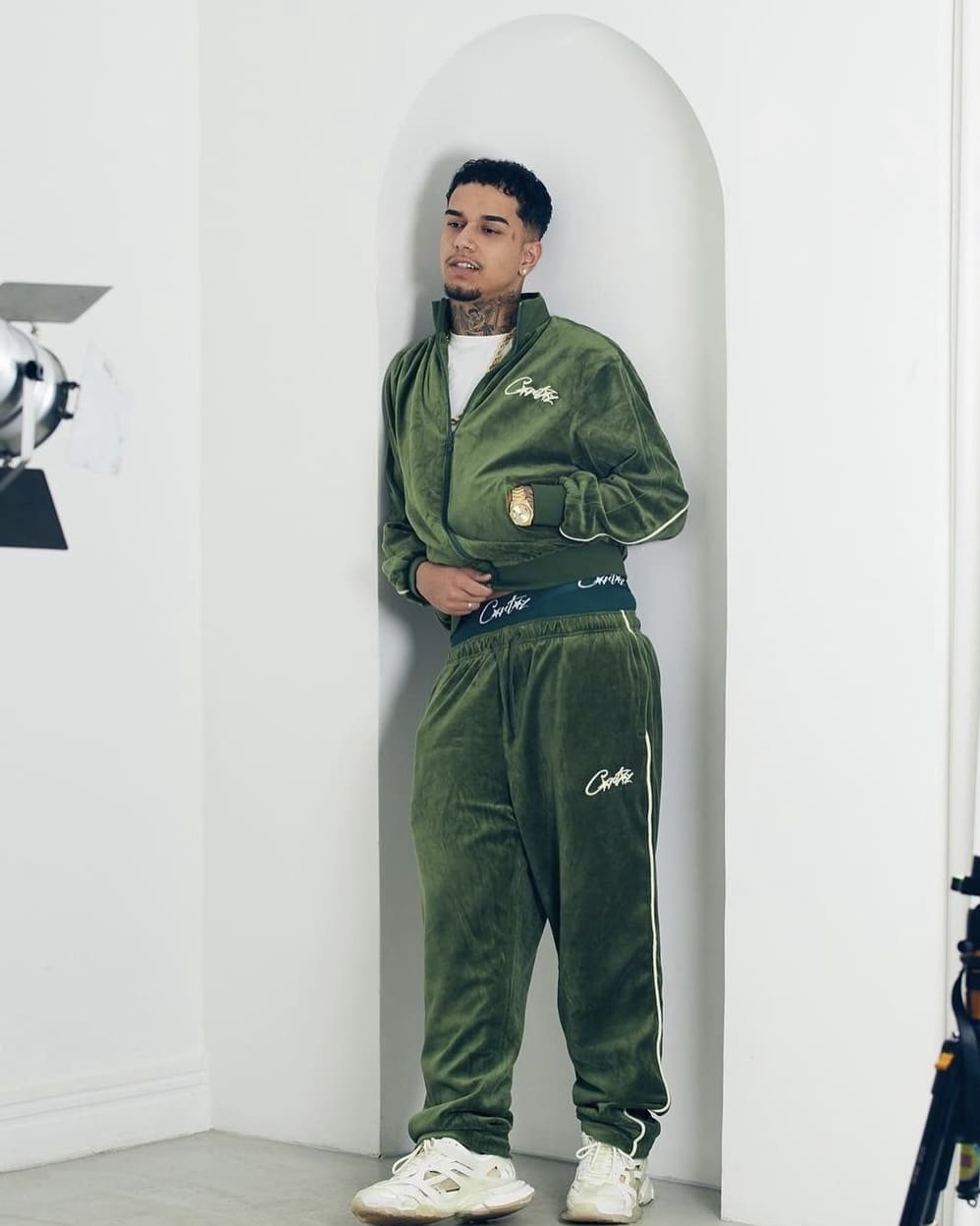Corteiz Velvet Zipper Coat Set