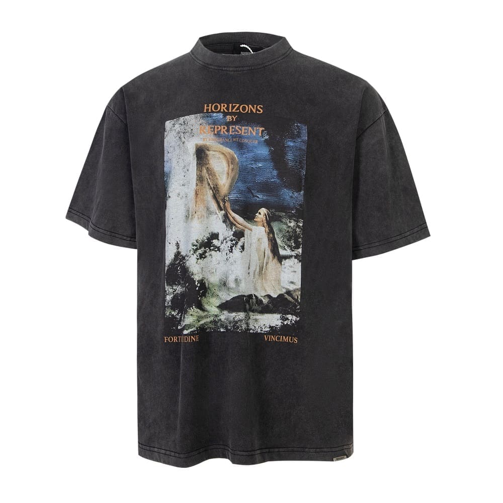 Represent Retro Washed High Street Loose Cotton T-Shirt for Men and Women