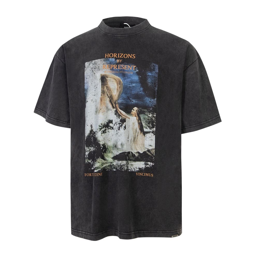 Represent Retro Washed High Street Loose Cotton T-Shirt for Men and Women
