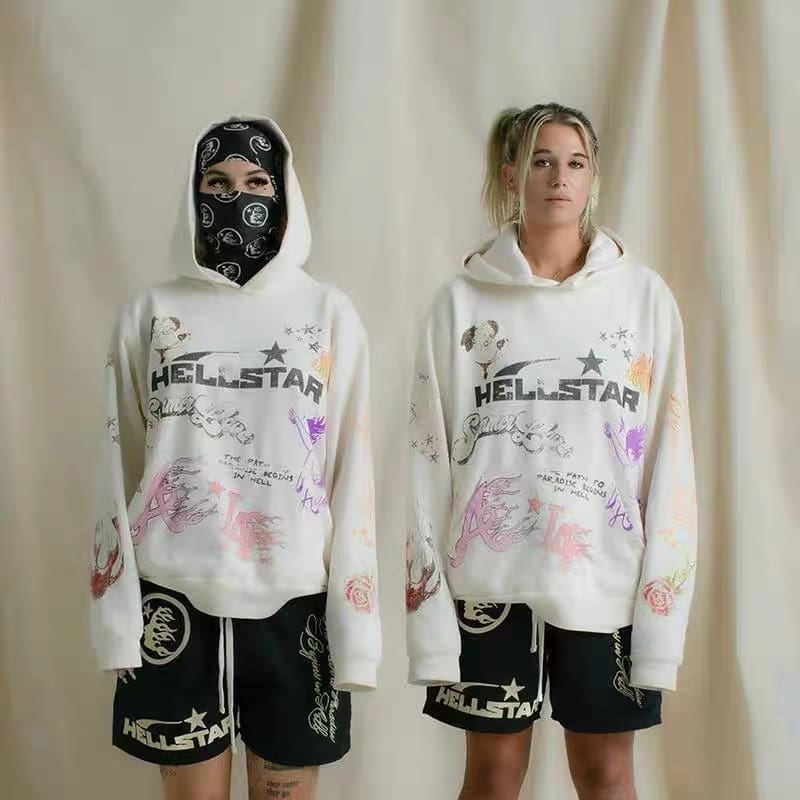 H*lst*r logo print hoodie high street fashion pullover for men and women