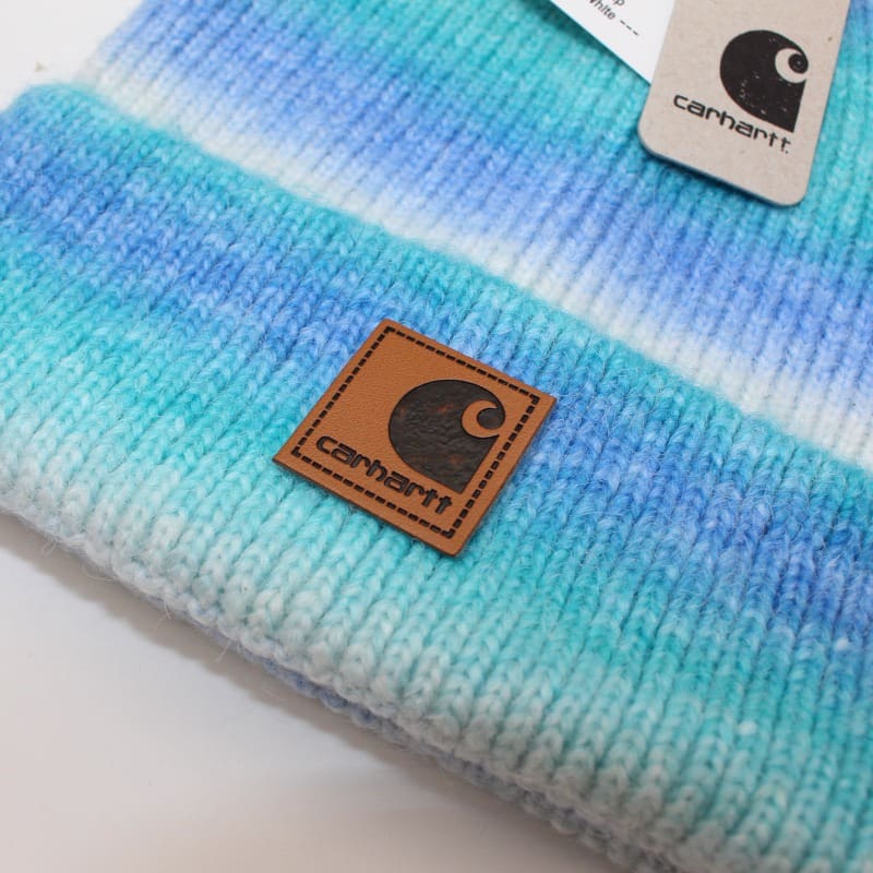 Carhartt Striped Gradient Knit Beanie Hat Skullcap for Outdoor Skiing