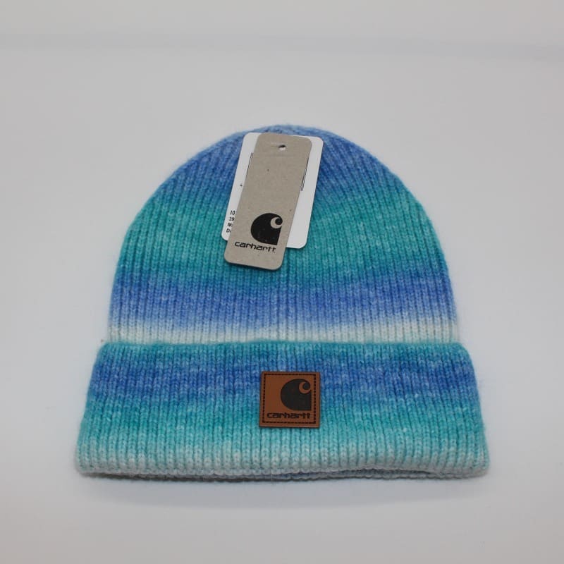 Carhartt Striped Gradient Knit Beanie Hat Skullcap for Outdoor Skiing