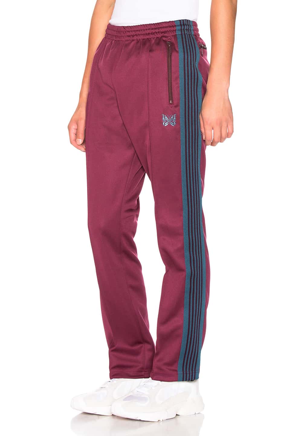 Needles Butterfly Embroidery Side Stripe Pants (Style 2)