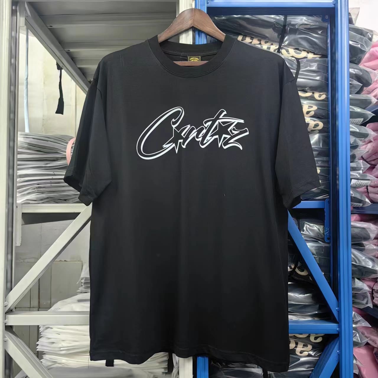 Corteiz Devil Island Printed Cotton Casual Round Neck T-Shirt for Men and Women