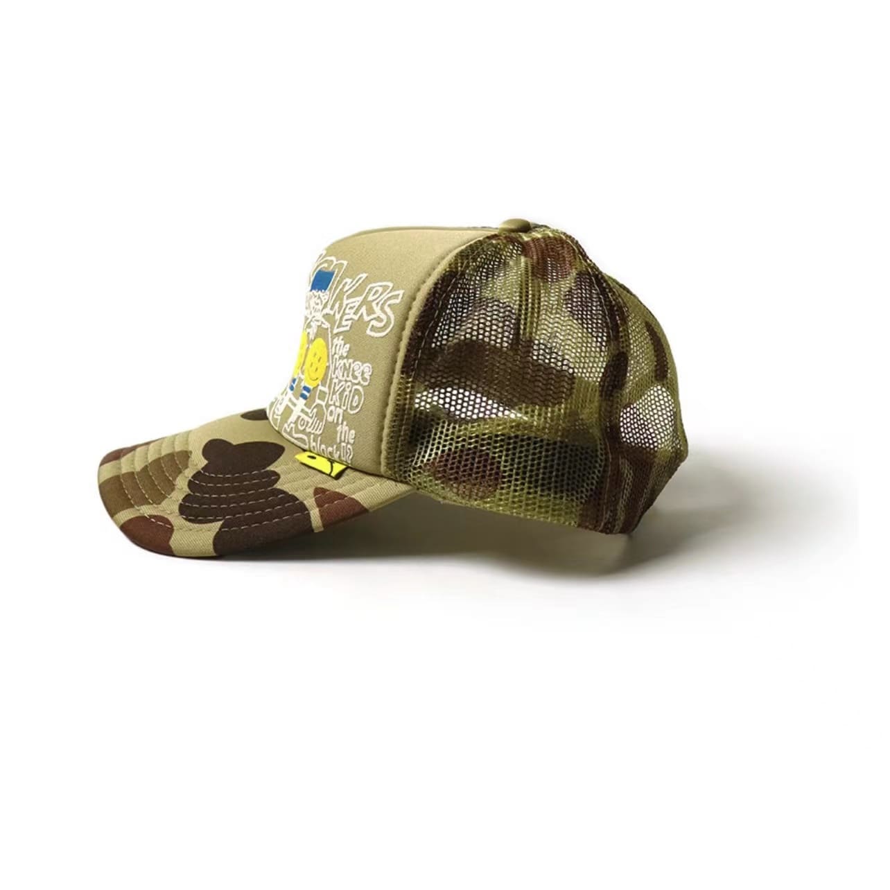 Kapital Smiley Mesh Baseball Cap