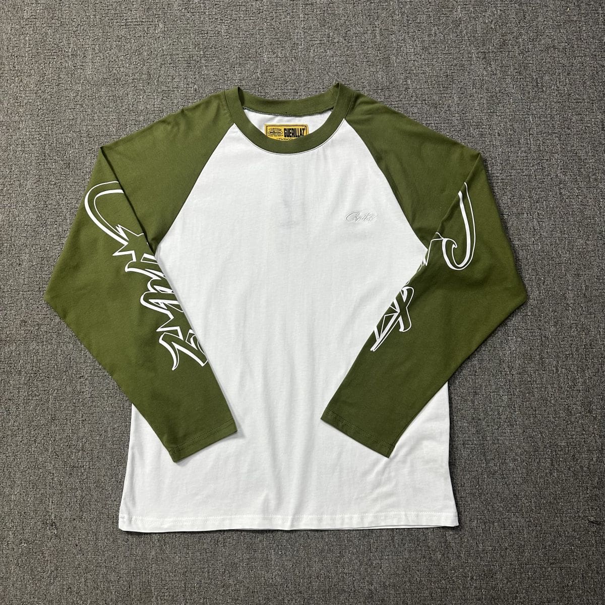 Corteiz Devil Island Color Matching Raglan Long Sleeve T-Shirt Loose Casual Couple Top