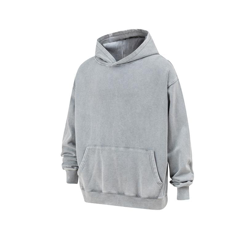 Represent Embroidery Hat Letter Logo Washed Gray Hoodie for Men and Women