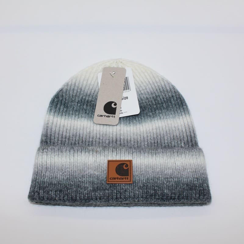 Carhartt Striped Gradient Knit Beanie Hat Skullcap for Outdoor Skiing
