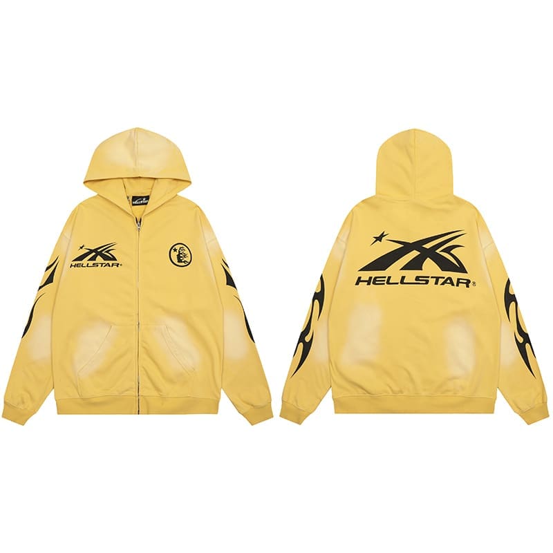 H*lst*r sports zip-up hoodie big logo men’s and women’s cotton hoodie