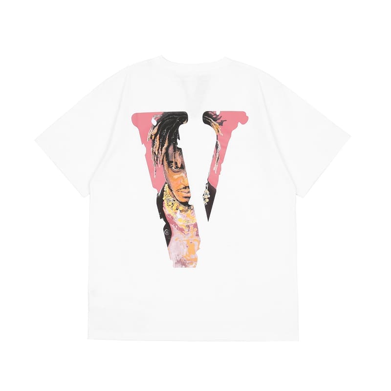 VLONE FOG Juice WRLD Large V Character Print High Street Short Sleeve T-Shirt