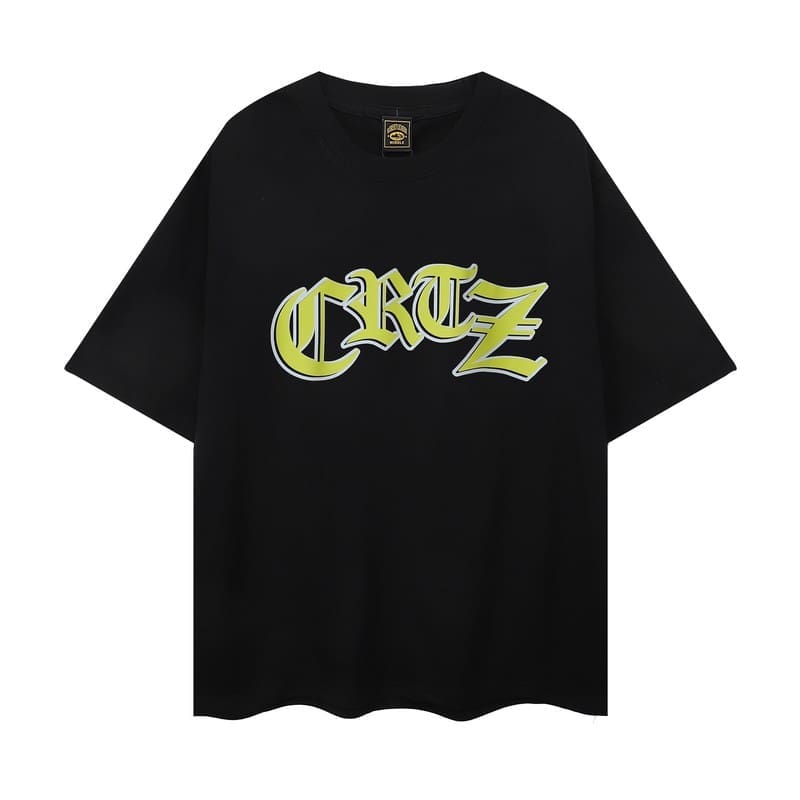 Corteiz Devil Island Graffiti Print T-Shirt for Men and Women High Street Retro Style