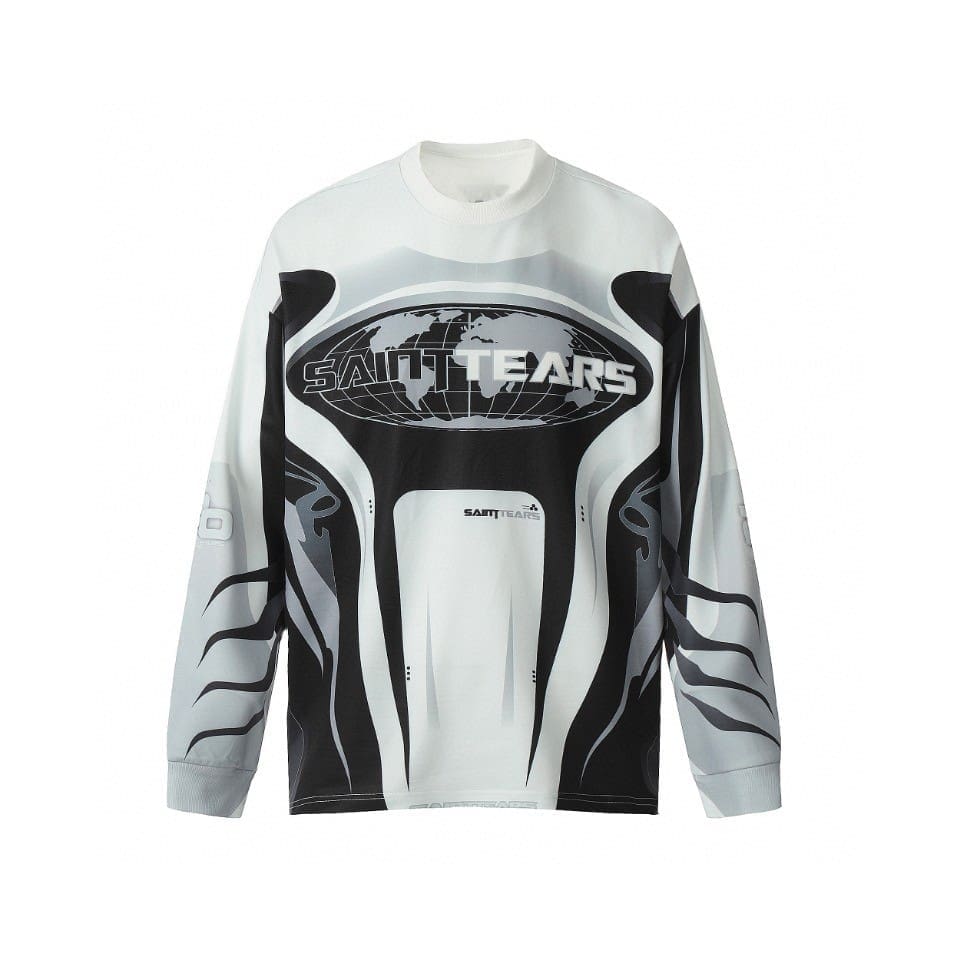 Saint Michael Vintage Loose Long Sleeve Drop Shoulder T-Shirt for Men