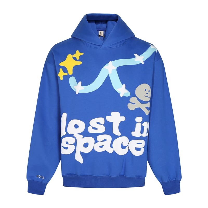 Broken Planet Puff Print Pullover Hoodie for Men and Women