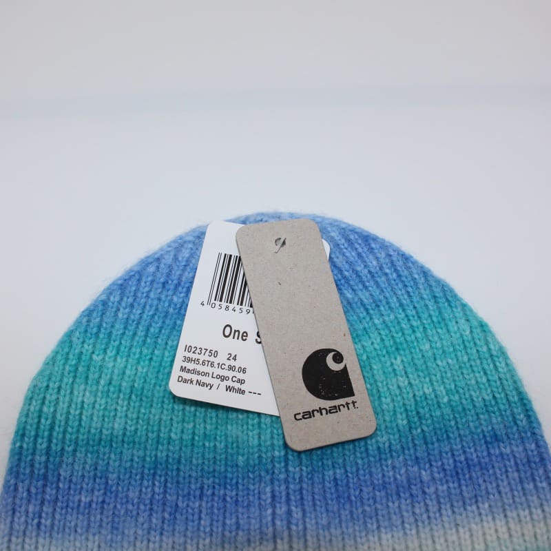 Carhartt Striped Gradient Knit Beanie Hat Skullcap for Outdoor Skiing