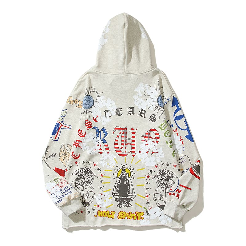 Saint Mixx Denim Tears Joint Hooded Sweater for Couples