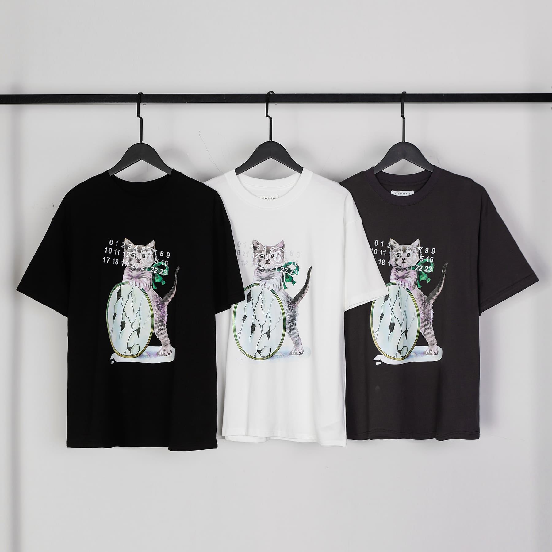Maison Margiela Paris Broken Mirror Cat Tee