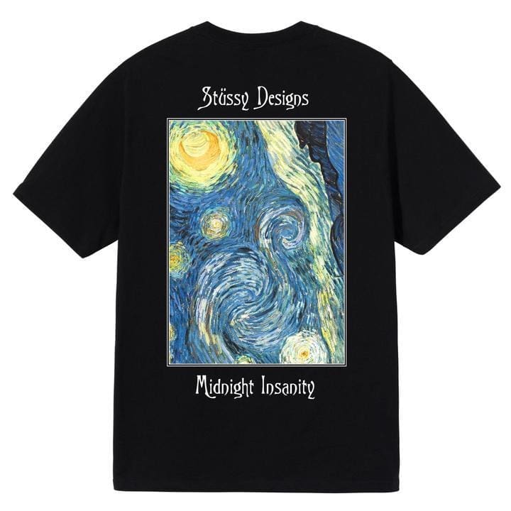 Stussy Crown Surfing Print Short Sleeve T-Shirt for Men and Women 2