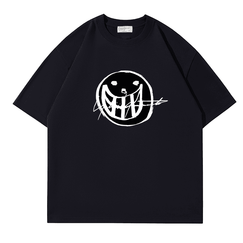 yohji yamamoto destroyed smiley F**e tee