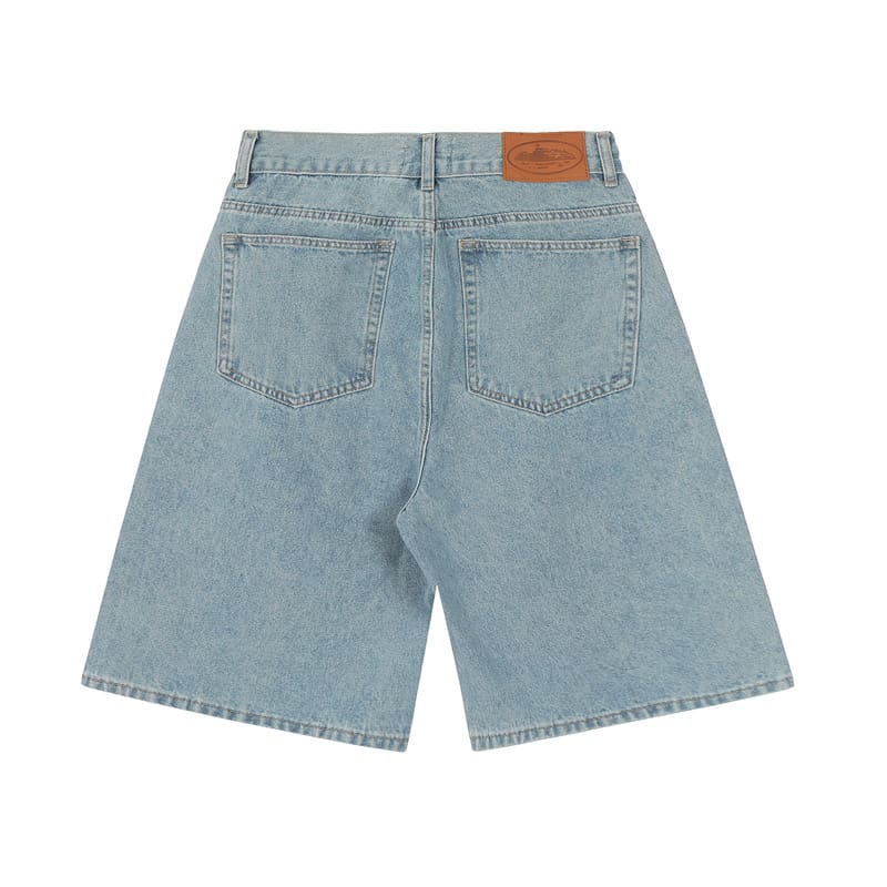 Corteiz Devil Island Classic Printing Denim Shorts