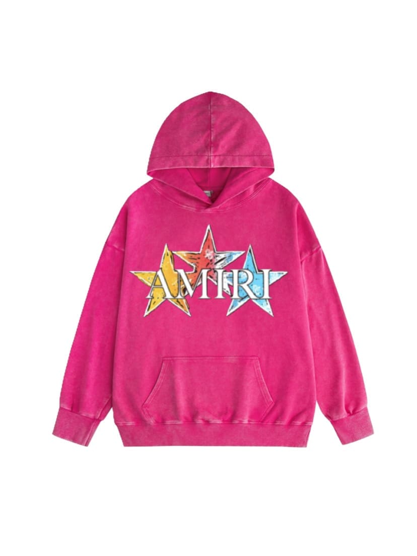 Amiri Washed Wear Pullover Hoodie