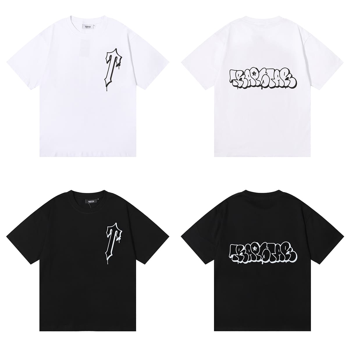 Trapstar Logo Printed Loose-Fit Cotton T-Shirt for Men and Women Summer Style