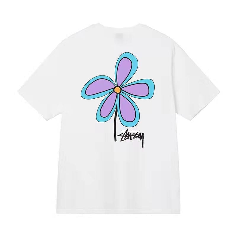 Stussy Crown Surfing Print Short Sleeve T-Shirt for Men and Women 1