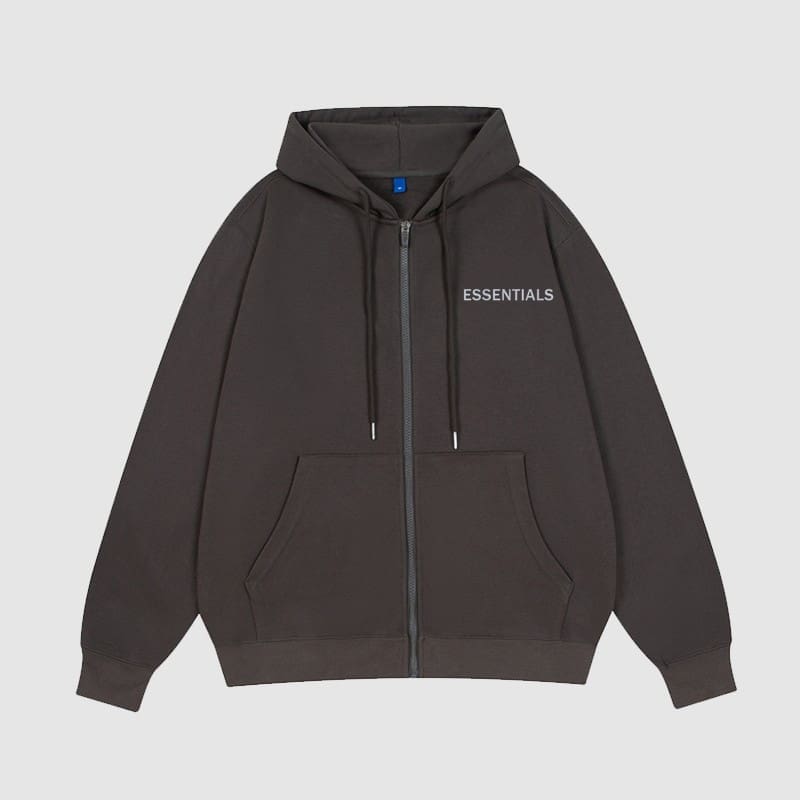 Essentials Cardigan Zipper Hooded Sweater