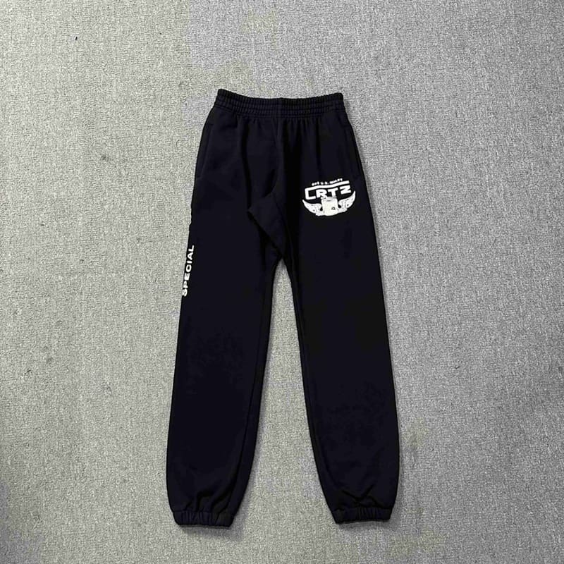 Corteiz Wings Logo Zipper Hooded Sweater and Track Pants Suit