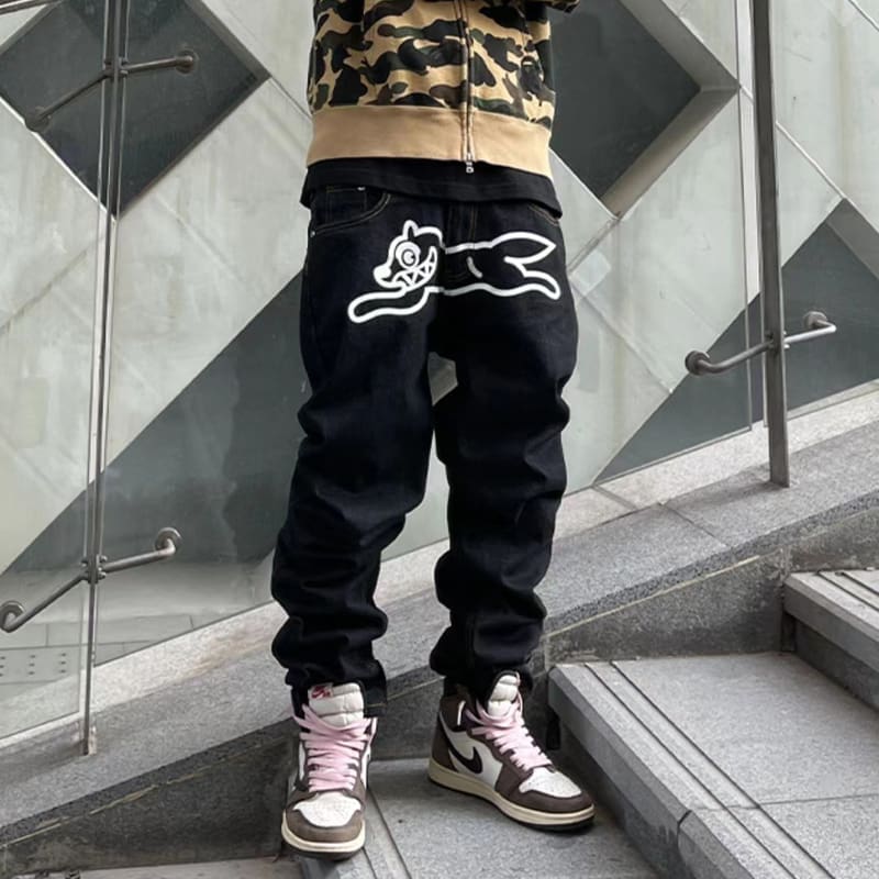 Ma Siwei Bbc Flying Dog Denim Jeans