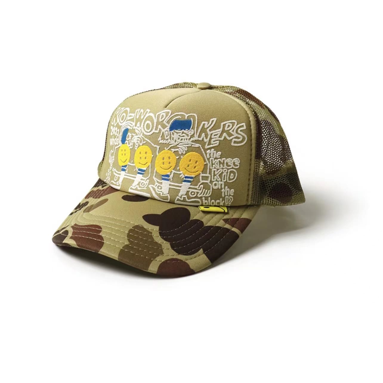 Kapital Smiley Mesh Baseball Cap