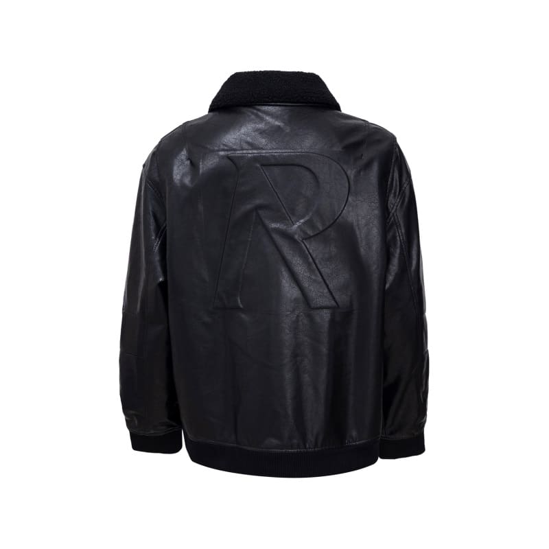 Represent Fur Collar Leather Coat Zip Jacket Casual Loose Wear