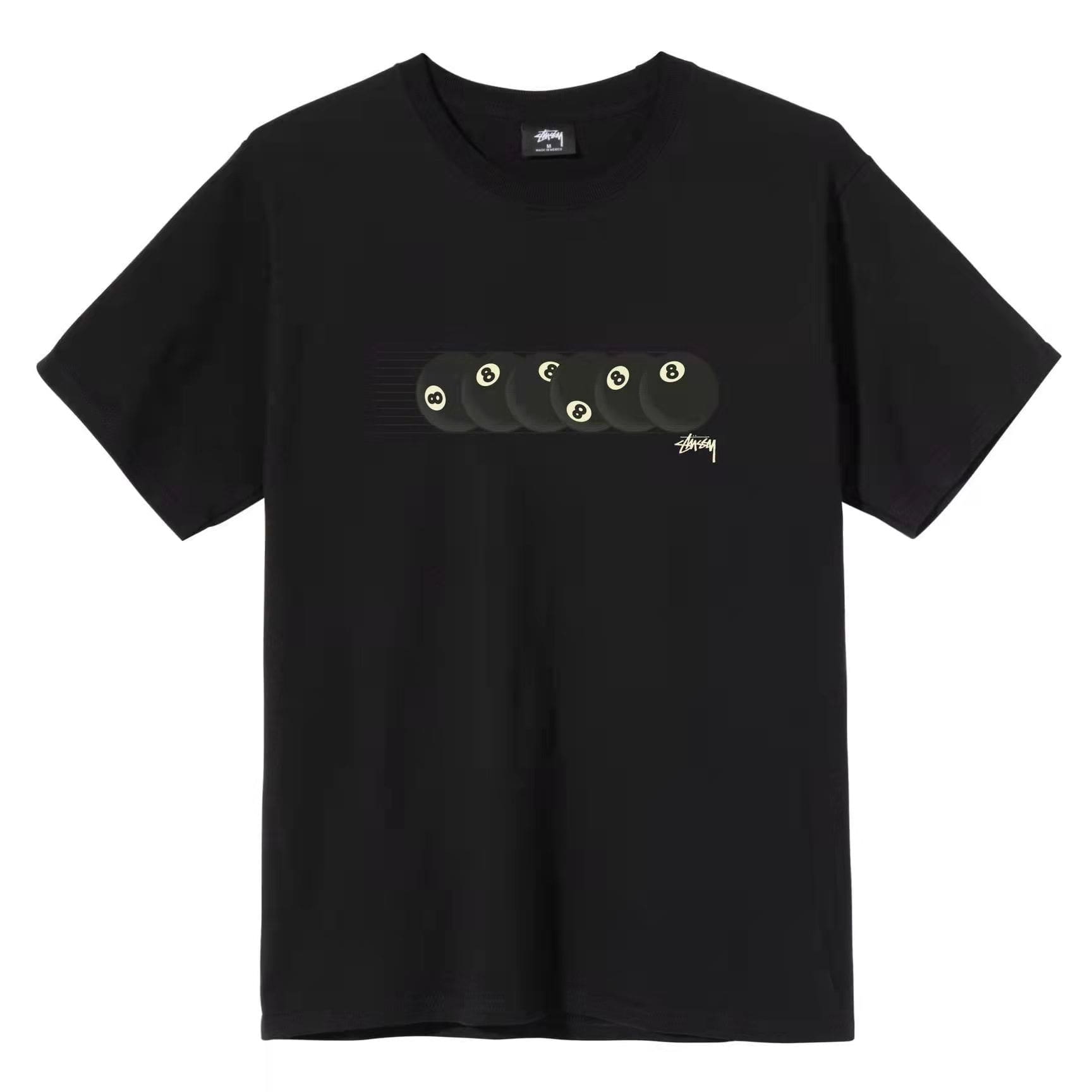 Stussy Crown Surfing Print Short Sleeve T-Shirt for Men and Women 1