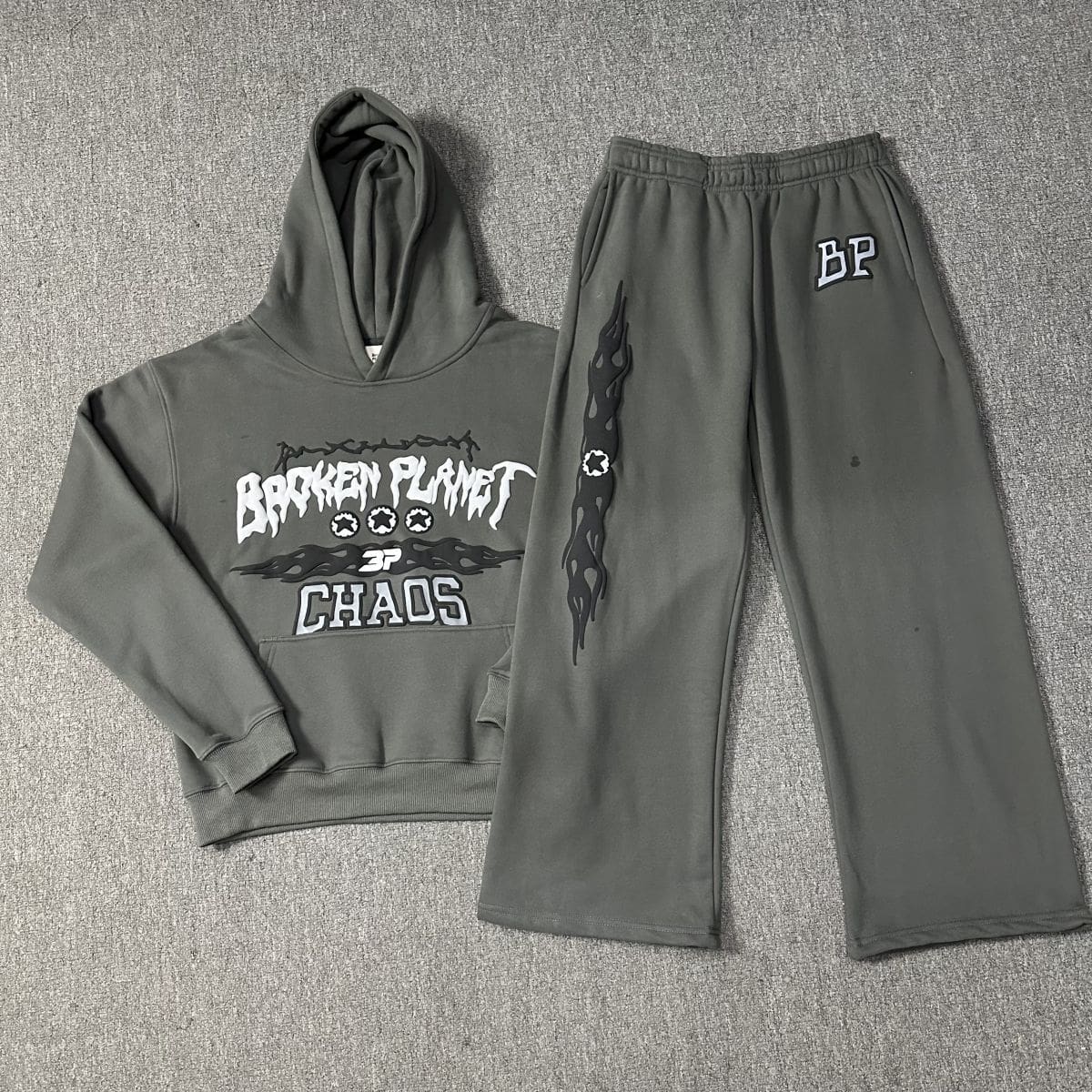 Broken Planet Spring Puff Print Hoodie for Men