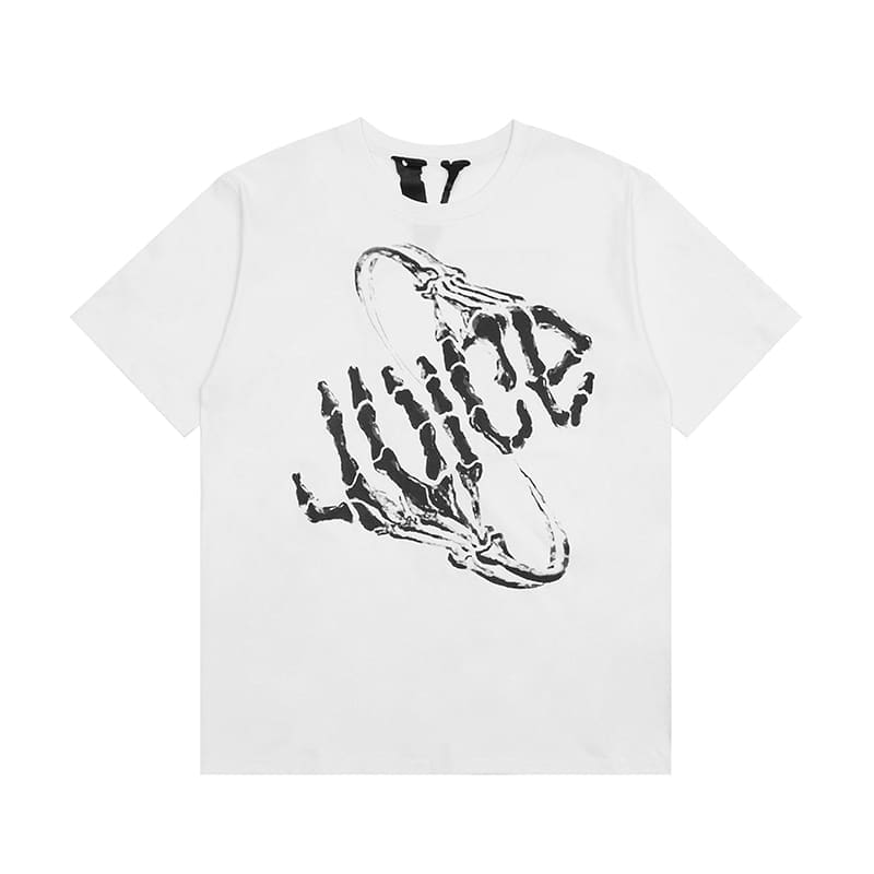 VLONE FOG Juice WRLD Fighting Demous Bones Hand Bone Short Sleeve Tee