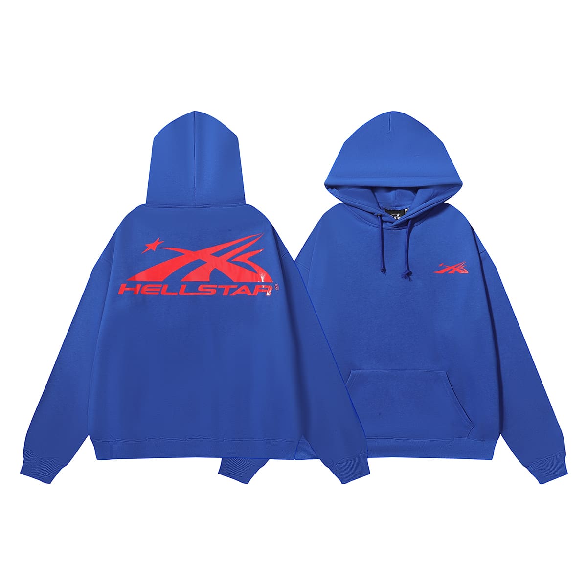 H*lst*r hell star mud print hooded sweater