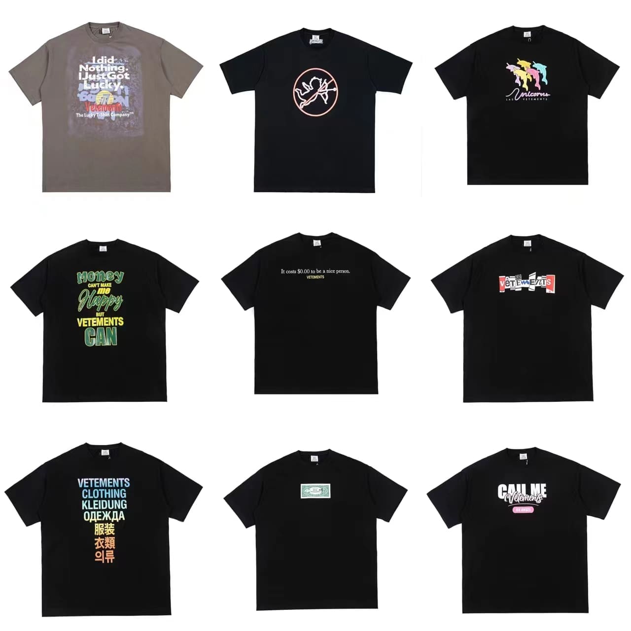 Vetements Letter Print Oversized Tee