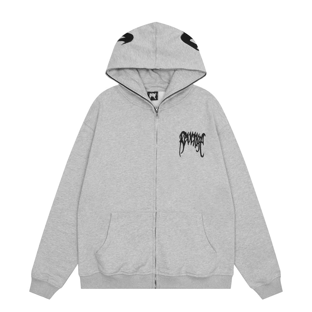 Revenge Embroidered Logo Cardigan