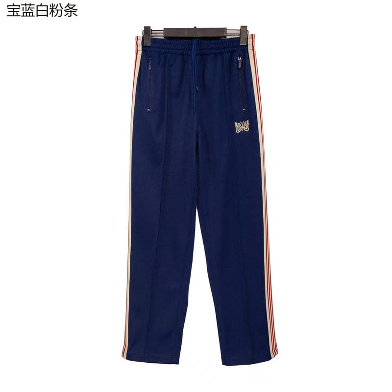 Needles Butterfly Embroidery Side Stripe Pants (Style 2)