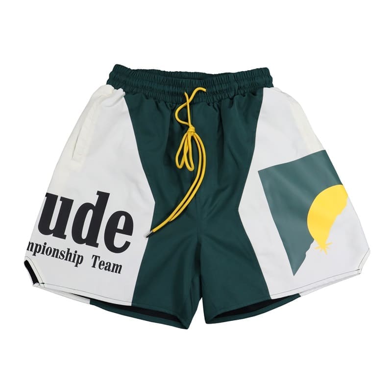 Rhude Panel Logo Sunset Shorts