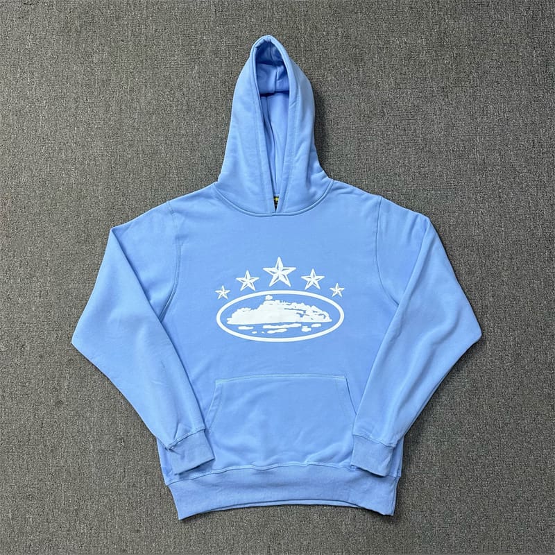 Corteiz Devil Island Five-Star Ship Printed Hooded Sweater Street Sports Casual Suit