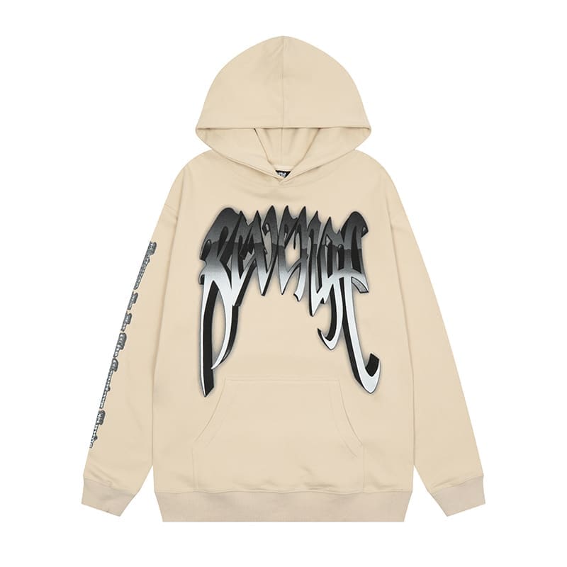 Revenge Mechanical Skull Print Hoodie